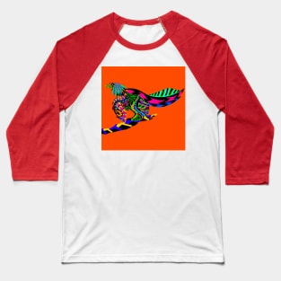 dinosaur in rainbow wings ecopop Baseball T-Shirt